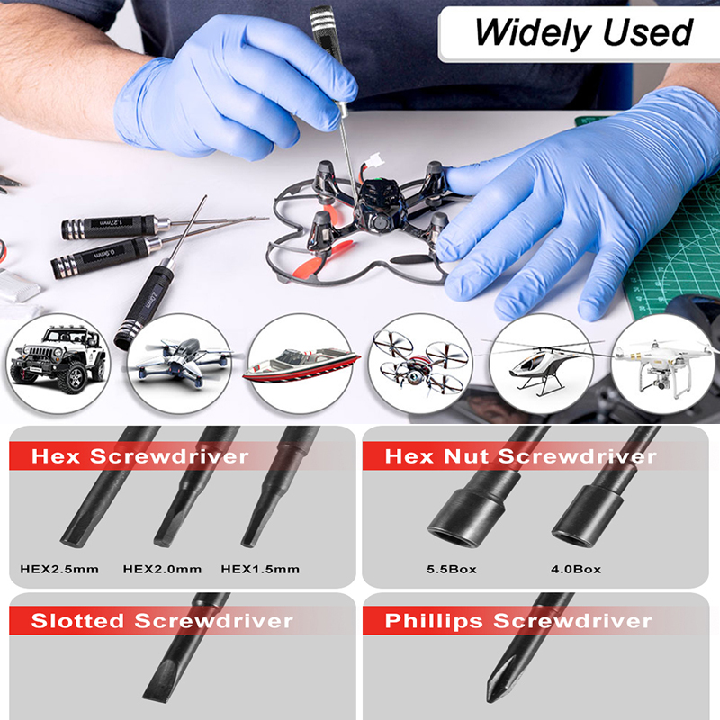 7Pcs 1.5 2.0 2.5mm RC Hex Driv - Rc Helicopter Tool Kit incelemesi ve fiyatı