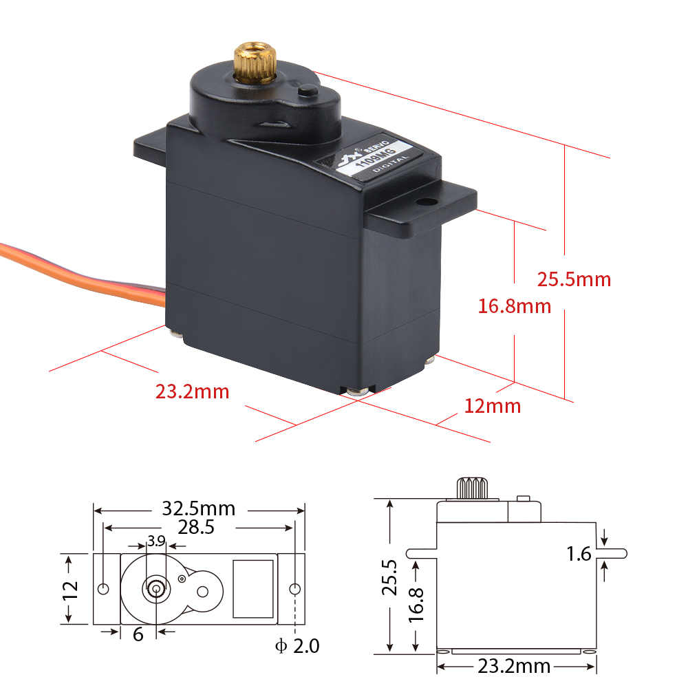 1/2/4 PCS JX Servo PDI-1109MG  - Rc Helicopter Mini incelemesi ve fiyatı